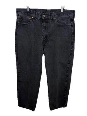 Levi’s 550 Jeans Mens Size 40x30 Black Wash Relaxed Fit Baggy Loose Denim Casual